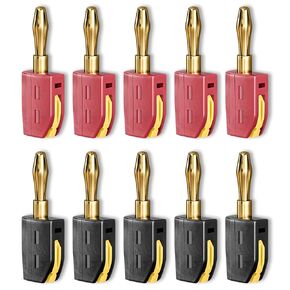 GOUPCHN 4MM BANANA PLUP HIVER CURTR CONNECT CONNECT BANANA CONNECT 10PCS CONNECTION 32A RED & Black