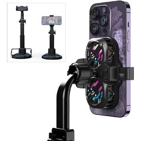 Cell Phone Cooler Phone Stand, Height Adjustable Phone Stand 7-10 inches .Dual-core Smart Phone Radiator, Prevent Games, Live Mobile Phone Fever.with a Cell Phone Stand.
