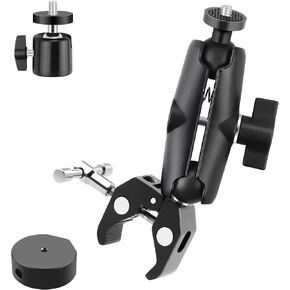 Starlink Mini Mount Base Starlink Mini RV Ladder Mount Adjustable Clamp Mount For Roof Racks RV Ladder Window Frame Guardrails Compatible with Starlink Mini Original Pipe Adapter 360 Degree Adjustable