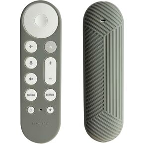 Silicone Case Cover for Google TV Streamer (4K) Voice Remote 2024 - Protective (Anti-Slip) Shockproof Lightweight Remote Cover (Hazel)