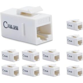 RJ45 مقرنة ، ethernet مقرن ، في خط التوصيل لـ CAT6/CAT5E/CAT5 محول Ethernet Cable Extender إلى أنثى (10 عبوات بيضاء) in Kuwait