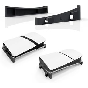 dfas PS5 Pro Horizontal Stand for Disc & Digital Editions Console, Stable PS5dasf 5 Slim/Pro Console (White)