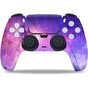Vinyl Skin for PS5 Digital/Disk Controller, Sticker Decorate and Protect Device Surface, Purple Nebula