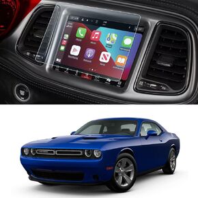 Screen Protector for Challenger (R/T Scat Pack, SRT Hellcat, SRT Hellcat Redeye,SRT Super Stock) 2019-2022 2023 8.4-lnch Touch Screen Accessories with 9H Tempered Glass, Anti-Fingerprint, Full Cover