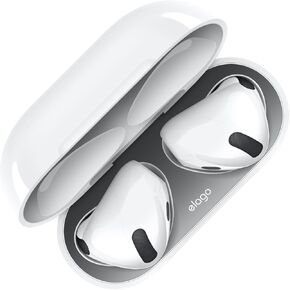 elago Dust Guard Compatible with AirPods 4 Case - Anti-Dust Film Sticker, Protects from Iron/Metal Residue (Dark Grey) (1 Set) (Must Watch Installation Guide)