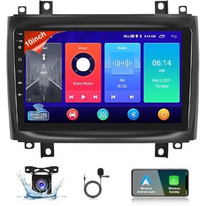 Android 13 Car Stereo Radio for Cadillac CTS 2003-2007,for Cadillac SRX 2004-2008,10 inches IPS Touchscreen Stereo w/CarPlay &Android Auto,Support GPS Bluetooth SWC WiFi FM Backup Camera