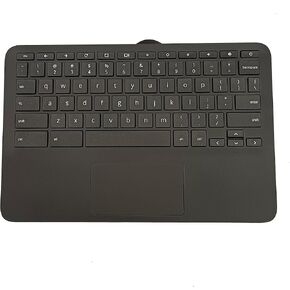Replacement for HP Chromebook 11 G9 EE Laptop Upper Case Palmrest Non-Backlit Keyboard Touchpad Assembly Part M47382-001 Black