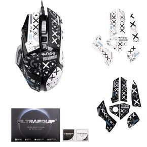 2 in 1 Black+White Mouse Grip Tape Full Coverage for G502 Wired/ G502 Wireless Self-Adhesive, Pre-Cut, Sweat-Resistant, Anti-Slip, Professional Mice Upgrade Kit