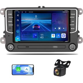 4+64G Car Stereo for Volkswagen Jetta Passat Beetle Tiguan Polo Golf CC Skoda, 7 Inch Touch Screen Car Radio with Carplay Android Auto, VW Stereo with Backup Camera, Bluetooth, GPS, FM Radio
