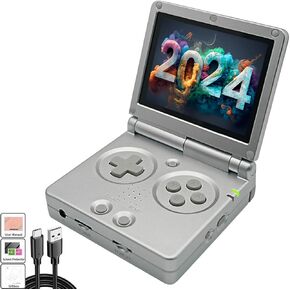 RG35XXSP Handheld Game Console 3.5-in Clamshell Flip Style Console System Silver