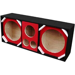 Two 12in Woofers Plus Two Tweeters and O, Black, (D12T2H1RED)