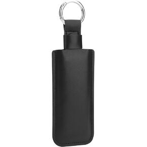 Microfiber Leather Solid State Flash Drive Case, Large USB Flash Drive Holder Protective Case with Keychain, Portable Storage Case for Solid State Thumb Drive SSD Stick (1PC, Black)