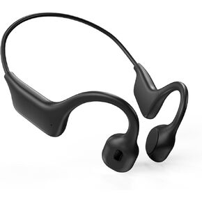 Bone Conduction Headphones, Sports Headphones Wireless Bluetooth 5.3 with Mic, IPX7 Waterproof Sweatproof Open Ear Headphones for Running, Cycling, Gym(Black)