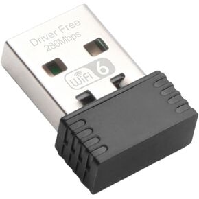 AX300 WiFi 6 Mini WiFi Adapter，2.4GHz Only，Driver-Free USB WiFi Dongle，Support Windows 7/8/10/11, Black, WD-AX286