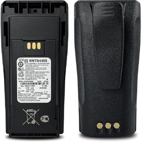 JINTION NNTN4497CR NNTN4497DR NNTN4496 7.4V 2250mAh Li-ion Battery for Motorola CP040 CP140 CP150 CP160 CP180 CP200 CP200D CP250 CP380 PR400 EP450 EP450S DEP450 GP3688 GP3188 with Belt Clip