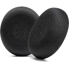 WC PadZ Evolve2 65 - XL Airweave Fabric Earpads for Jabra Evolve2 65, Evolve2 40 & Elite 45h by Wicked Cushions | Enhanced Comfort, Thickness, & Durability | Black