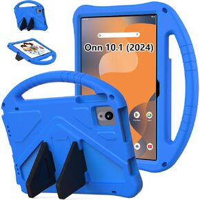 بالنسبة لحالة ONN 10.1 اللوحي (Gen 4) 2024 (النموذج: 100135925) ، غلاف Eva Kids Shockproof لـ Onn Tablet Case 10.1 بوصة ، أزرق