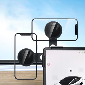 Fast Charging Wireless Car Charger Mount 360° Rotatable Car Accessories for TSL Model Y(2020-2024)/ Model 3(2017-2024) Phone Holder Mount Universal Fit for All Phones with Magnetic Attraction