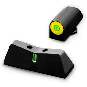 XS Sights DXT2 Big Dot Tritium Night Sights. Tritium Front and Rear Set. Fits Glock Suppressor/Optic Height 20,21,29,30,36,37,38,39,40,41 Models Including MOS Versions. Yellow Front Sight