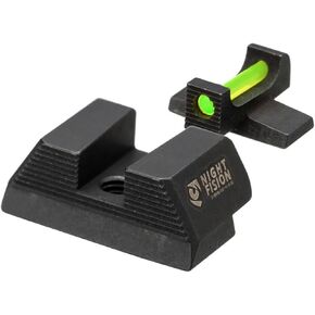 Night Fision Standard Height Fiber Night Sight Set Designed for Sig Sauer P320/P365, Green Front Sight, Square Notch Rear