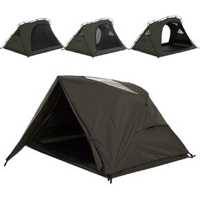 GODONG 2 Person Canvas Tent with Full Rainfly & Footprint, Breathable 4 Season Tent for Cold Weather, Winter, Glamping, Outdoor, Car Camping
