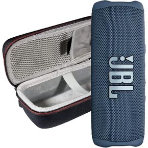 JBL Flip 6 IP67 Waterproof Portable Wireless Bluetooth Speaker with Exclusive Protective Hardshell Case (Blue)