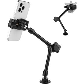 Truck Phone Stand 10" Length Arm for 3.5~7.5" iPhone/HTC/LG/Nexus/Huawei/Smartphones,Fit for Truck/Car/Vehicles/Boat,Multi-Angle Adjustable Aluminum Alloy Mount
