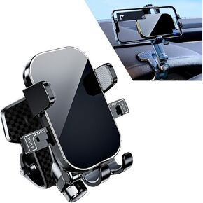 Car Dashboard Phone Holder, 360 Degree Rotating Multifunctional for Car Air Vent Windshield Phone Holder Holder, Compatible with 4-7 Inch Smartphone (Black)