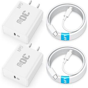 Pixel 9 8 7 6 5 Fast Charger, 2Pack 30W USB C Charger Block for Google Pixel 9/9 Pro/8/8a/8 Pro/7/7a/7 Pro/6/5/4/3 XL, Samsung S24/S23, Type C Fast Charging Block Power Adapter + 6FT USB C to C Cable