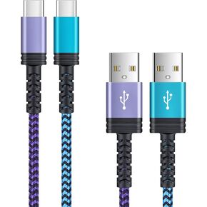 Android Cell Phone Charging Cable Type C Fast Charger Cord for Moto G Stylus/Play/Power,Samsung Galaxy Z Fold 5 4/Flip 4/3,S25/S25 Plus/S25 Ultra/S23/A03s/S22/S21/S20 5g,Google Pixel 8Pro/8/7a/7Pro/6