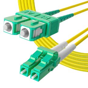 10Gtek Fiber Patch Cable - SC to SC/APC OS2 Singlemode Jumper Simplex 9/125 LSZH Fiber Optic Cord,1-Meter(3.3-ft)
