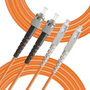 OM2 SC/UPC-ST/UPC Fiber Patch Cable, 50/125um Multimode Duplex Fiber Optical Patch Cord, SC to ST Fiber Jumper - 3M(9.84FT)