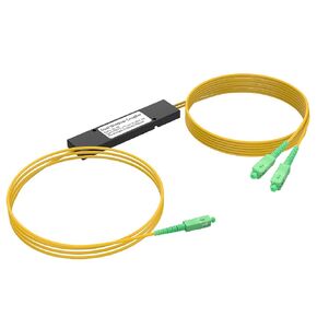 YACSEJAO SC/APC Optical Splitter,SC APC 1X2 FBT Singlemode Fiber Optical Splitter Cable Patch SC/UPC PCL Splitter Connector