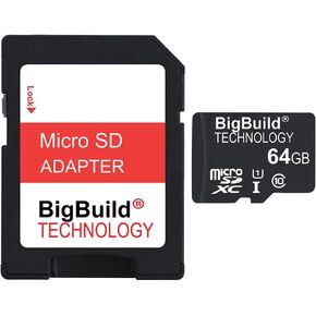 64GB Micro SDXC Memory Card for Blackview A200 Pro, BV5300/BV6200, BV8100/8900, Color 8, Oscal C30 Pro, Shark 8/9, Wave 6C Cell Phones