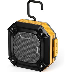 Jobsite Speaker, Magnetic Hook Portable Bluetooth Speaker, Wireless Speaker Hands-Free Calls, 45H Battery Stereo Sound TWS for Golf Accessories Golf Gifts, Camping, Outdoor, Construction