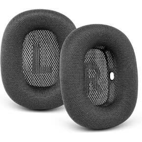 Ear Cushions for Apple AirPods Max, GVOEARS Mesh Material Earpads Replacement Cover for Air Pods Max Headphones with Soft Foam & Strong Magnet (Gray)