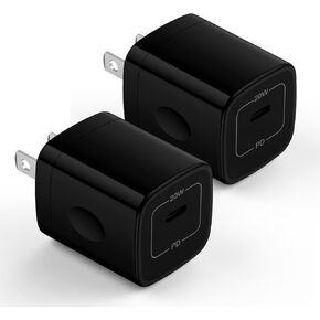 2Pack 20W Samsung Fast Charger Block USB Type C Wall Plug Adapter for Samsung Galaxy S25+ A16 5G A25 A15 A35 A54 S24 Ultra S23FE,iPhone 16/16 Plus Pro Max/15/14,Moto razr+ 2024,G Stylus 5G 2024,Edge50