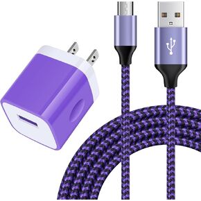 One Port Wall Charger Box, Micro USB Charging Plug, 6FT Android Phone Charger Cord Micro USB Cable for Motorola Moto G8 Power Lite/Moto G6 Play/G5S G5 G4,E/E 2020/E7 E6 E5 E4 E3, Moto Turbo X G C Plus