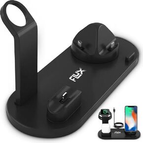 Wireless Charger for iPhone - 6 in 1 Charging Station for Multiple Devices Apple: Fast Wireless Charging Stand for iPhone 16 15 14 13 12 Pro Max Apple Watch Airpods. Charger for Samsung Devices.