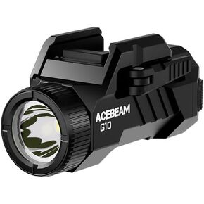 ACEBEAM G10 600 Lumens Quick Detach Tactical Rail Mount Weapon Light, Rechargeable Tactical Flashlight with GL or 1913 Picatinny Rail, 219 Yards Beam Distance LED Flashlight for GL,1913,P320,and so on