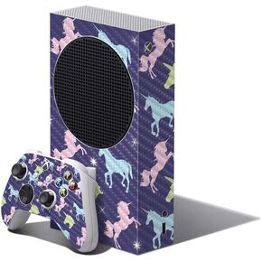 MightySkins Carbon Fiber Skin Compatible with Xbox Series S Bundle - Unicorn Dream | Protective, Durable Textured Carbon Fiber Finish | Easy to Apply | Made in The USA