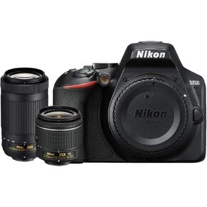 Nikon D3500 24.2MP DSLR Camera w/AF-P 18-55mm VR Lens & 70-300mm Dual Zoom Lens (1588B) – (Renewed)