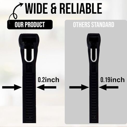 ESC Group -100PCS Releasable Cable Ties – Heavy-Duty, Adjustable & Reusable Zip Ties for Home, Office, or Outdoor Use – 8 Inch Premium Nylon Cable Ties (Natural) in Saudi Arabia