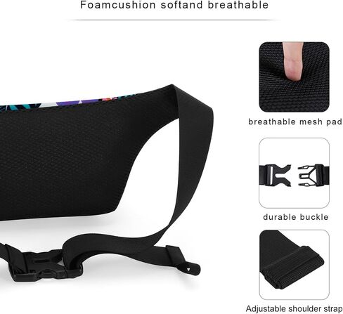 KAMO Fanny Pack, Waist Bag Sling Backpack Water Resistant Durable Polyester Small Waist Bag in Kuwait