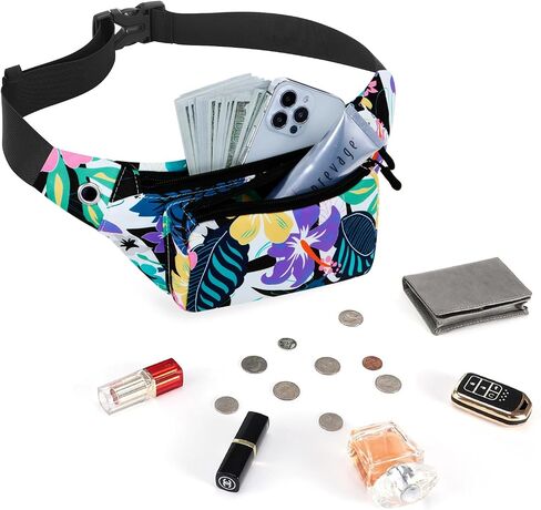 KAMO Fanny Pack, Waist Bag Sling Backpack Water Resistant Durable Polyester Small Waist Bag in Kuwait