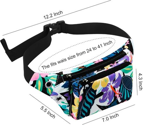 KAMO Fanny Pack, Waist Bag Sling Backpack Water Resistant Durable Polyester Small Waist Bag in Kuwait