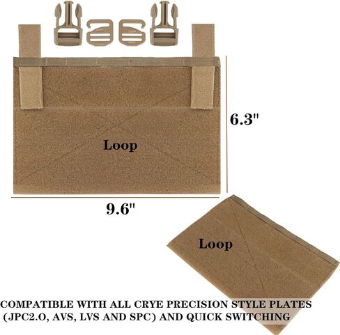 Loop Mounting Placard Platform Tactical Vest Expansion Panel with Hook Backing in Saudi Arabia