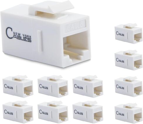 RJ45 مقرنة ، ethernet مقرن ، في خط التوصيل لـ CAT6/CAT5E/CAT5 محول Ethernet Cable Extender إلى أنثى (10 عبوات بيضاء) in Kuwait