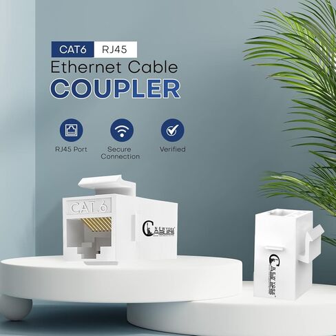 RJ45 مقرنة ، ethernet مقرن ، في خط التوصيل لـ CAT6/CAT5E/CAT5 محول Ethernet Cable Extender إلى أنثى (10 عبوات بيضاء) in Kuwait