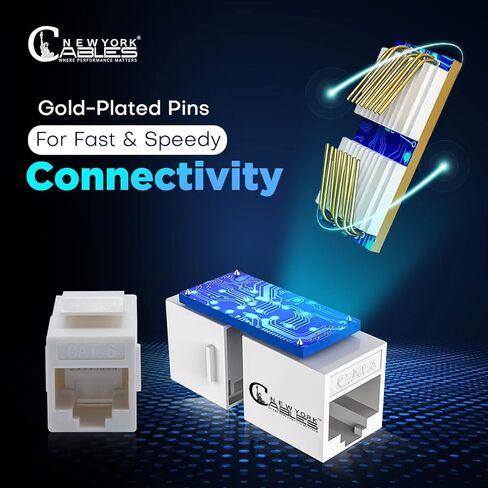 RJ45 مقرنة ، ethernet مقرن ، في خط التوصيل لـ CAT6/CAT5E/CAT5 محول Ethernet Cable Extender إلى أنثى (10 عبوات بيضاء) in Kuwait